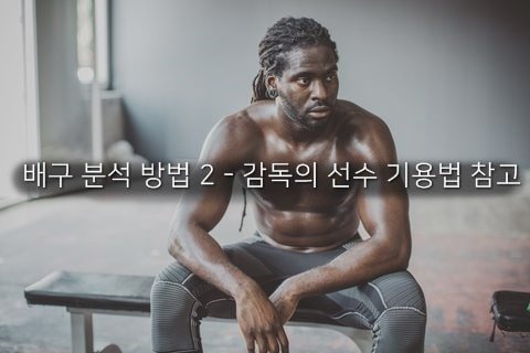 효율적인 배구 분석 방법 3가지 !